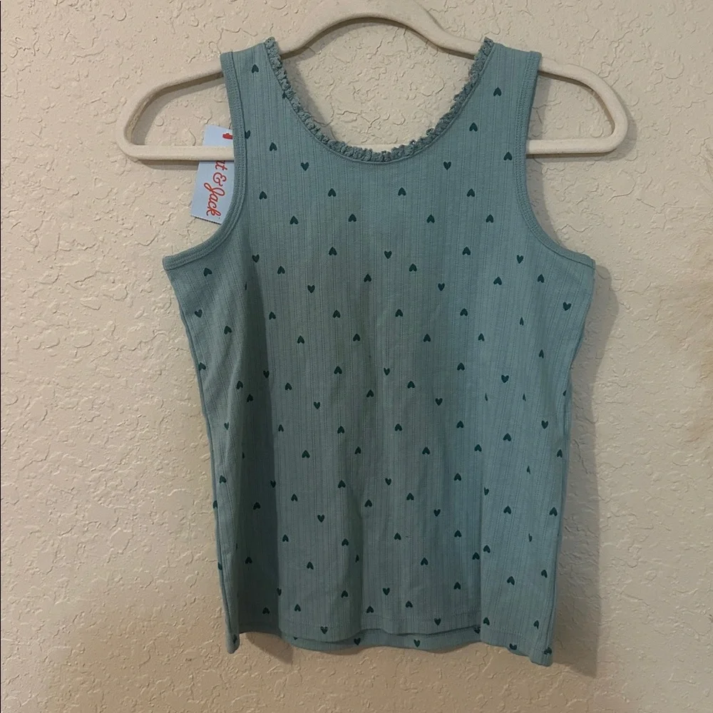 NWT cat &jack green and blue heart tank 7